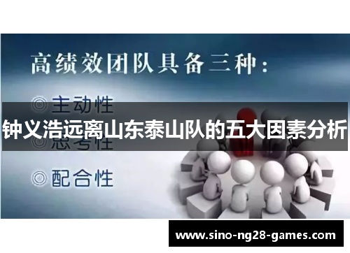 钟义浩远离山东泰山队的五大因素分析 钟义浩远离山东泰山队的五大因素分析